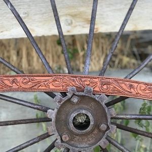 Custom Tooled Leather Kids Belt